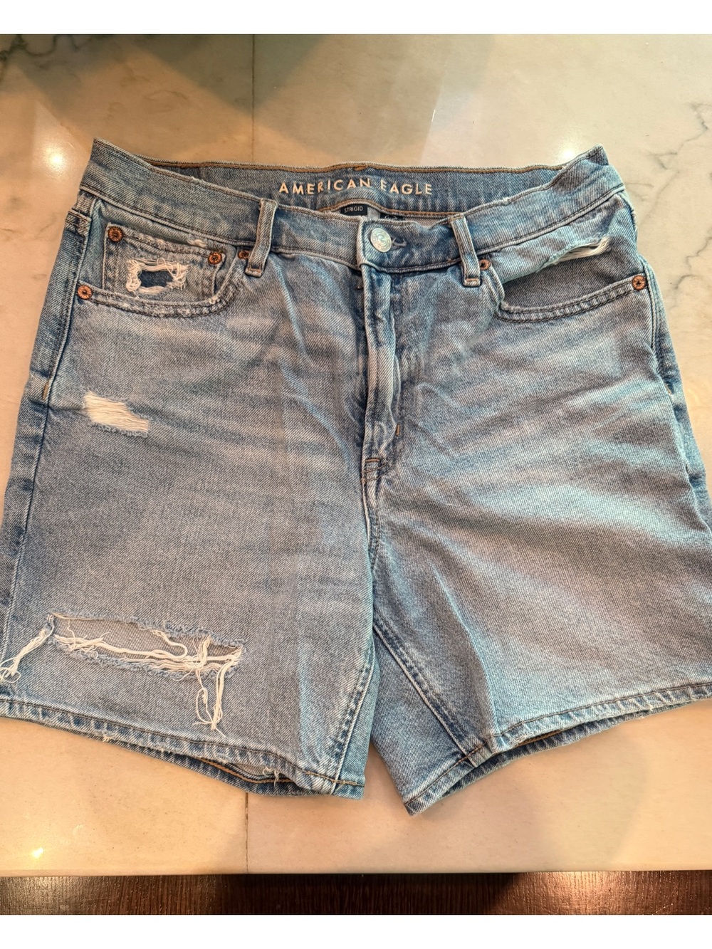 American Eagle Outfitters Light Blue Denim Cutoff Shorts